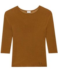 Saint Laurent - Semi-Sheer Certified Viscose Knitted Top - Lyst