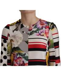 Dolce & Gabbana - Floral Patchwork Mini Dress - Lyst