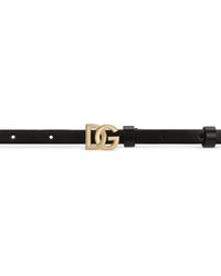 Dolce & Gabbana Black Leather Belt | Lyst
