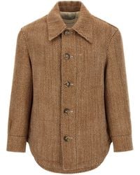 Ami Paris - Chevron Wool Overshirt - Lyst