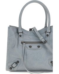 Balenciaga - Mini Tote Handbag Le City Lambskin Shoulder Bags - Lyst