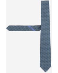 Ferragamo - Silk Tie With Pattern Ties & Bow - Lyst