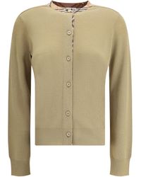 Burberry - Knit Cardigan Wool Ovis Aries - Lyst