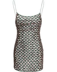 Oséree - Sequins Chess Mini Dress Polyester - Lyst