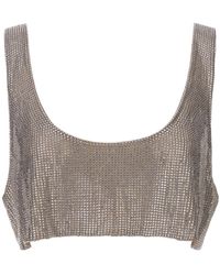 GIUSEPPE DI MORABITO - Crop Top With Crystals - Lyst