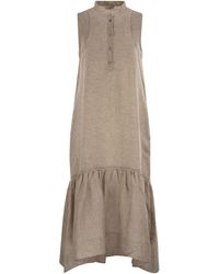 Peserico - Linen Voile Long Dress - Lyst