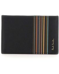 Paul Smith - "signature Stripe Block" Leather Card Holder - Lyst