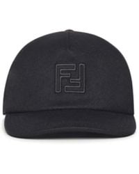 Fendi - Wool And Cashmere Baseball Cap - Lyst