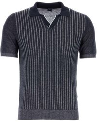 Fedeli - Midnight Linen Blend Twist Polo Shirt - Lyst
