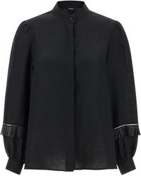 Kiton - Linen With Fringe Detail Shirt - Lyst