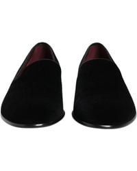 Dolce & Gabbana - Velvet Slipon Loafers - Lyst