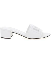 Dolce & Gabbana - Calfskin Mule With Dg Logo - Lyst