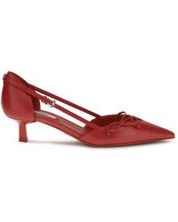 Prada - Side-Cut Leather Pumps - Lyst