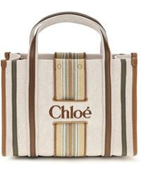 Chloé - Chloã Small Woody Loop Canvas Tote Bag - Lyst