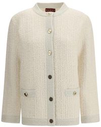 Gucci - Beige Wool Cardigan - Lyst