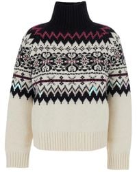 Semicouture - Turtleneck Sweater With All-Over Inlays - Lyst