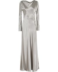 Alberta Ferretti - Shiny Satin Dress - Lyst