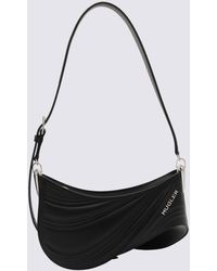 Mugler - Blacke Leather Curve Shoulder Bag - Lyst