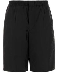 Prada - Black Re-nylon Bermuda Shorts - Lyst