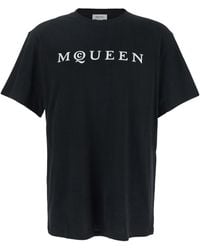 McQueen - T-Shirt With Logo - Lyst