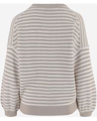 Bruno Manetti - Knit Cotton Striped Knitwear - Lyst