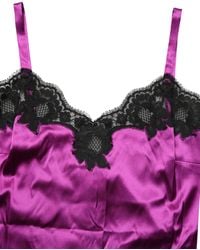 Dolce & Gabbana - Purple Silk Lace Trim Camisole Sleeveless Tank Top - Lyst