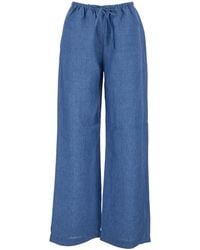 Rohe - Linen Pants With Elastic Waist And Drawstring For Trousers - Lyst
