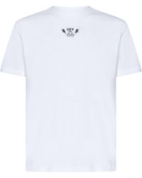 Off-White c/o Virgil Abloh - Off- Bandana Arrow Cotton T-Shirt - Lyst
