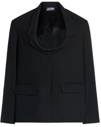 Jean Paul Gaultier - Wool Boxy-Fit Blazer With A Structured Notched Collar - Lyst