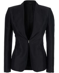 Gucci - Single-Breasted Jacket Silk Blazers - Lyst
