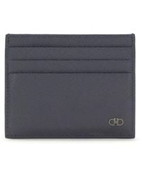 Ferragamo - Gancini Card Holder Calf Leather Bos Taurus Wallet - Lyst