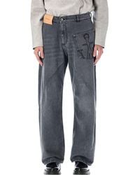 JW Anderson - Cotton Twisted Workwear Denim Pants - Lyst