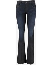 DIESEL - Stretch Cotton Flare Jeans - Lyst