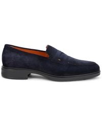 Santoni - Suede Loafers Calfskin - Lyst