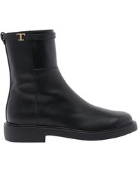 Tod's - Leather Booties - Lyst