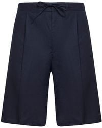 Hevò - Linen Blend Torre Lapillo Bermuda Shorts - Lyst