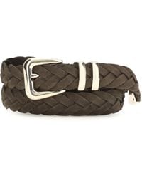 Brunello Cucinelli - Leather Woven Belt - Lyst