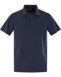 Fedeli - Cotton Polo Shirt With Open Collar - Lyst