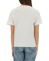 Saint Laurent - Boyfriend T-Shirt Cotton T-Shirts - Lyst