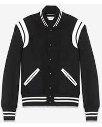 Saint Laurent - Wool Bomber Jacket - Lyst