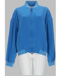 Versace - Blouson Silk Poplin Jacket - Lyst