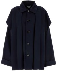 Bottega Veneta - Midnight Wool Blend Coat - Lyst