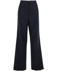 Dries Van Noten - Wide Leg Wool Pants With Pockets Trousers - Lyst