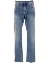 Dolce & Gabbana - Five-Pocket Jeans With Logo Patch On The Back - Lyst