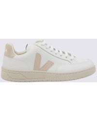 Veja - White Leather And Pink Suede Sneakers - Lyst