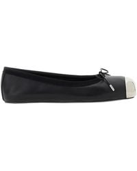 McQueen - Ballet Flats With Metallic Toe - Lyst