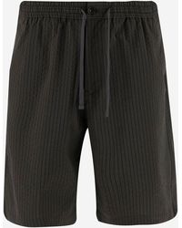 Maison Kitsuné - Striped Seersucker Shorts - Lyst