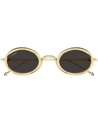 Cartier - Cartier Eyewear Ct0649S Oval-Shaped Metal Frame Sunglasses - Lyst