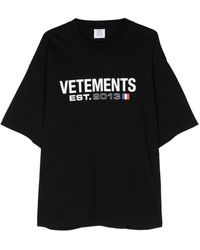 Vetements - Logo Printed Oversized T-Shirt - Lyst