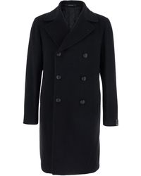 Tagliatore - 'Arden' Double-Breasted Coat With Notched Revers - Lyst